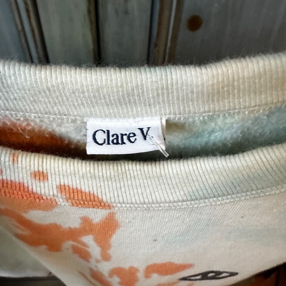 Clare V Tie Dyed Eyes Sweatshirt Size M - Picture 4 of 6